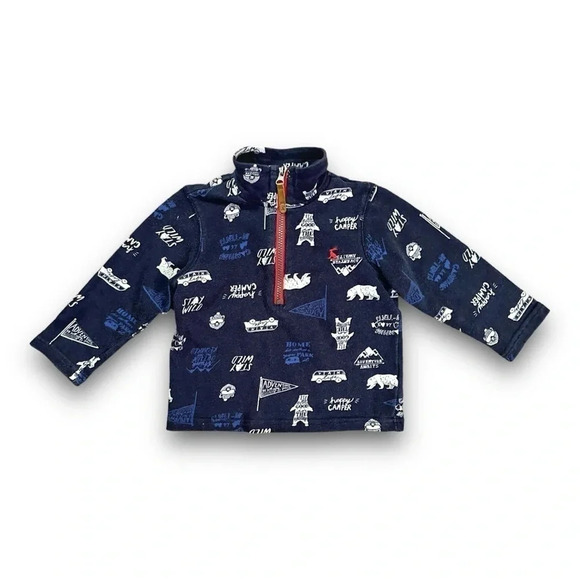 Joules | Happy Camper Quarter Zip Sweatshirt (2T) 🐻 🏕️ - Picture 1 of 7